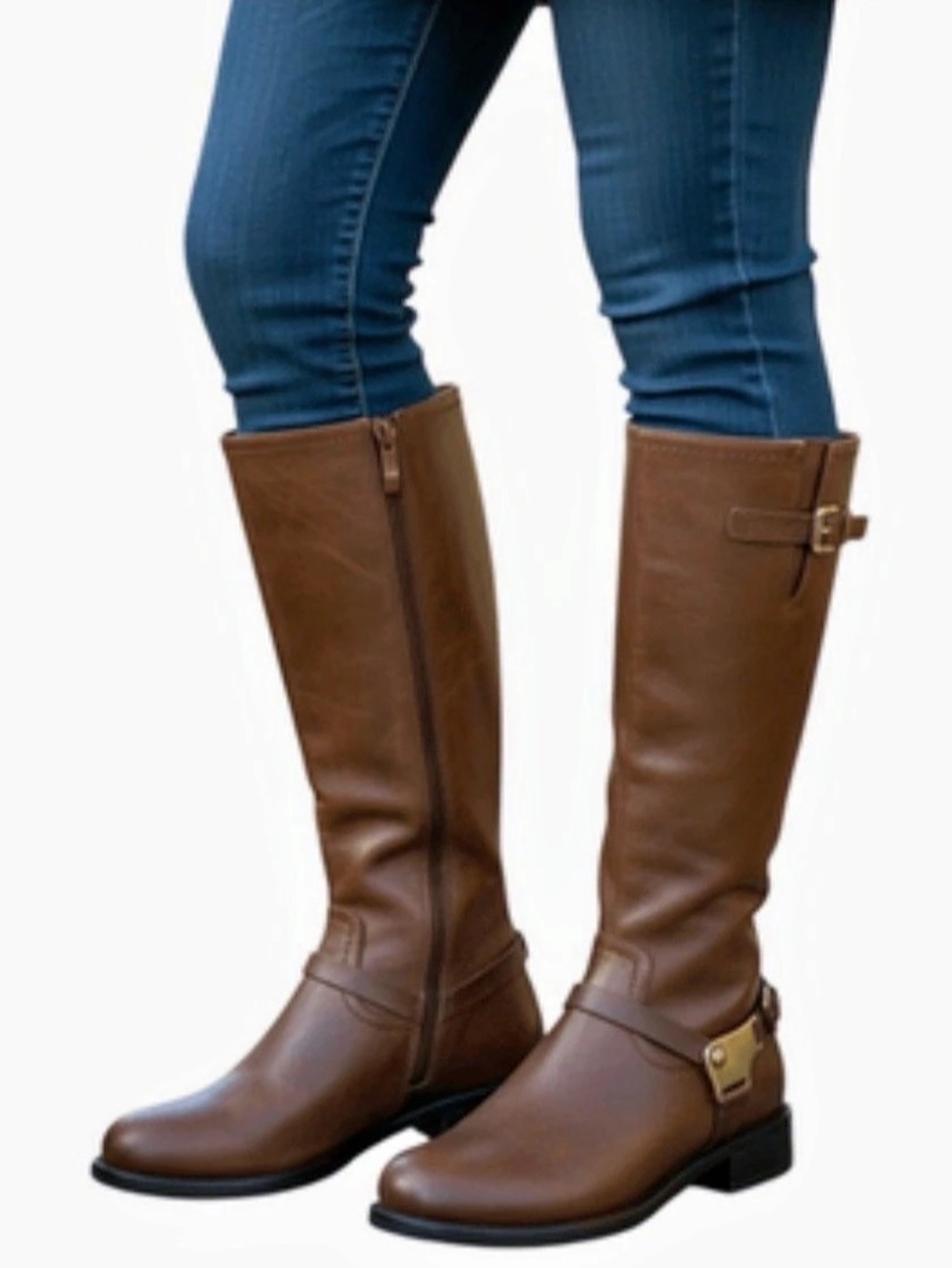 ECCO Hobart Harness Flair Calf Riding Boots Brown Leather 40 9/9.5 M